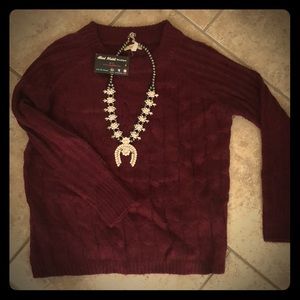 Urban Day Burgandy Garnet NWT sweater